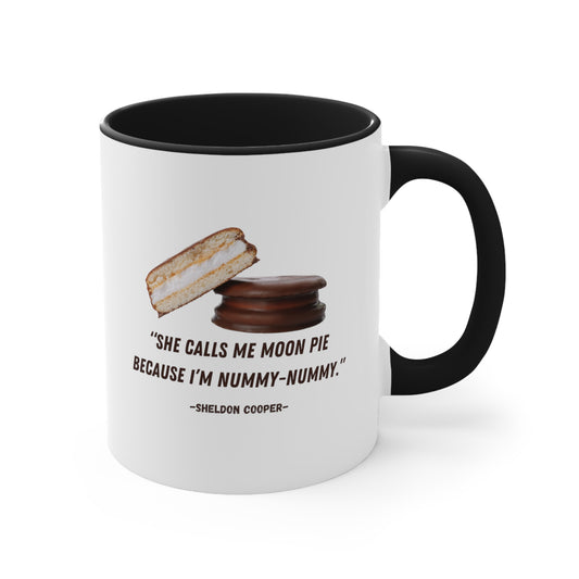 BIG BANG THEORY: Accent Coffee Mug, 11oz "She Calls Me Moon Pie Because I'm Nummy-Nummy -Sheldon Cooper-"